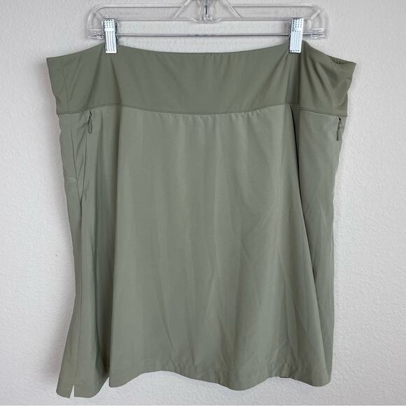 Soft Surroundings Moss Green Athletic Gold Tennis Athleisure Skort 1X - Picture 1 of 8
